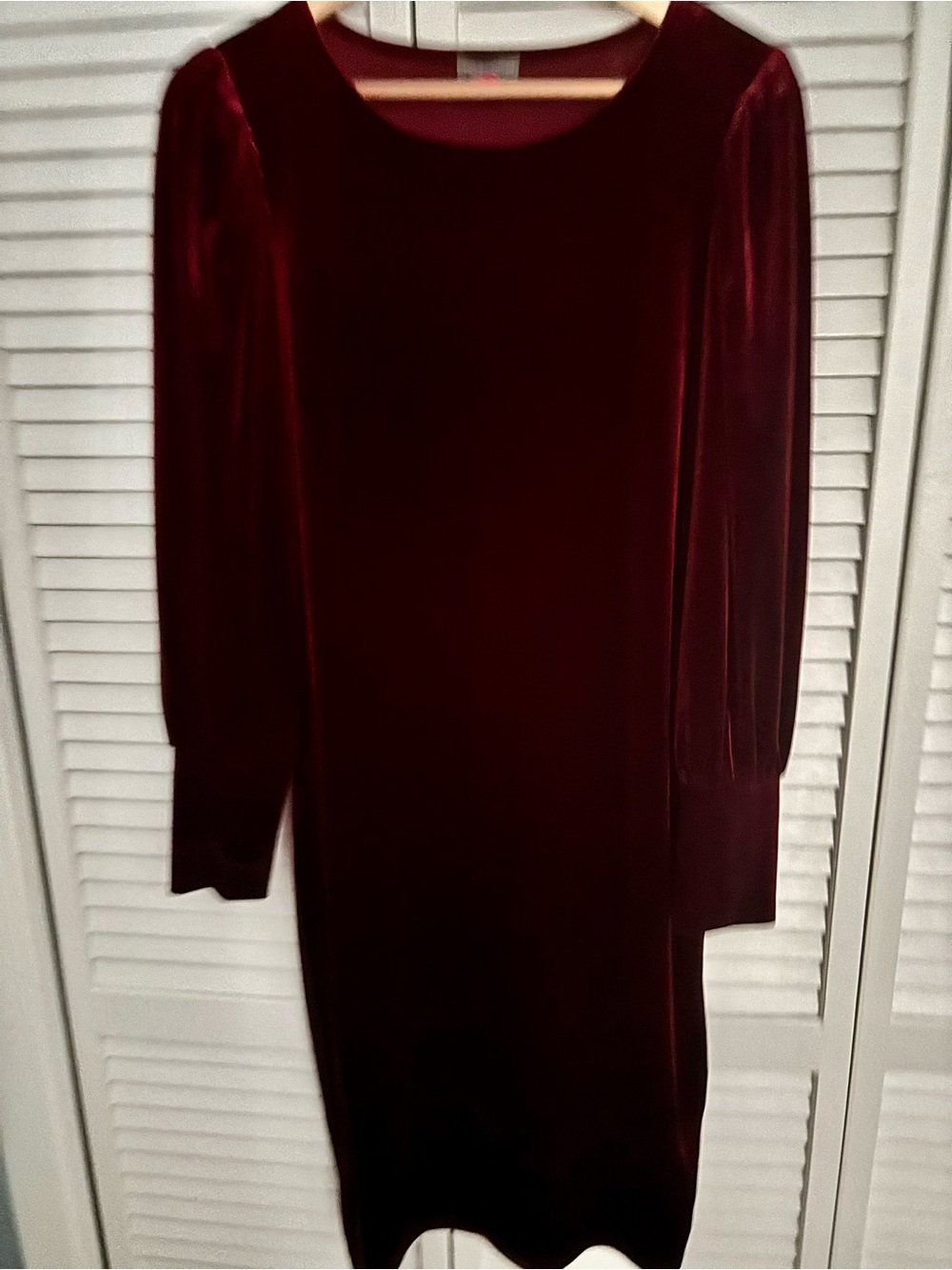 Vince Camuto Burgundy Stretch Dress, Large